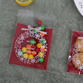 Miniatyrbillede 8 af 10: 100 stk/pakke Slik & Kager Pose Emballage Omslag HVID 7X7CM