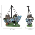 Miniatyrbild 2 av 5: Plast Resin Fiskebåt Akvarium Ornament Dekoration Plant