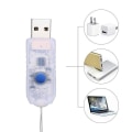 Miniatyrbilde 3 av 5: 1. USB fjernkontroll juleferiedekorasjonslamper, LED kobbertråd Star Light String Warm light 2M