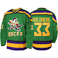 Pikkukuva 1 / 4: Miesten Mighty Ducks 96 Charlie Conway 99 Adam Banks 33 Greg Goldberg Elokuva Jääkiekkopaita Vihreä 33 XXXL