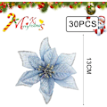 Miniatyrbillede 4 af 6: 30 stk. Juledekoration Blomster, Snefnug Dekoration, Blomst til Blau