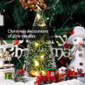 Miniatyrbild 3 av 5: Mini julgran 15/20/25 CM Xmas Trees skrivbordsdekoration Warm Lamp 15cm
