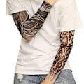 Miniatyrbillede 4 af 5: Falske midlertidige tatoveringsærmer Voksne Kvinder Mænd Slip on Elastiske Armstrømper Unisex Party Halloween Tatovering Biker Solbeskyttelse 1 Par-GKK013