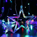 Miniatyrbillede 2 af 5: LED lysgardin til vindue - Fairy Lights - Julebelysning - LED Fairy Lights - Star Curtain - LED Fairy Lights (Varm hvid)