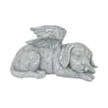Miniatyrbillede 1 af 4: 12 cm Pet Angel Dog Æresstatue Gravsten, harpiks, havedesign ornament
