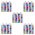 Miniatyrbillede 2 af 5: 1/2/3/5 3-sæt Tidløs Klassisk Nail Art Rhinestones Med Medium 5PCS