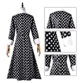 Pikkukuva 3 / 5: Naisten Wednesday Addams -mekko, Halloween-asumekko Style 4 M