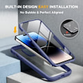 Miniatyrbild 4 av 8: Miracase Glass Series Designad för iPhone 14 Pro Max Case 6,7 tum, [2023 Upgrade] Bumper Case med inbyggd 9H härdat glas Scr Gem Blue