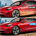 Miniatyrbild 3 av 7: 4st st stänkskydd för Tesla Model 3 Främre Bakre Stänkskydd Fender Kit ABS Carbon Model 3