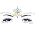 Miniatyrbild 1 av 5: Face Gems, 1 bit strass Face Stickers, Självhäftande ansikte style 4