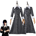 Pikkukuva 1 / 5: Naisten Wednesday Addams -mekko, Halloween-asumekko Style 4 M