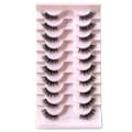 Miniatyrbild 2 av 11: Halvfransar Naturligt utseende Wispy Cat-Eye Fransar 3D lösögonfransar Fluffiga-Mjuka 10 Par syntetiska fibrer falska fransar set 2