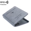 Miniatyrbillede 3 af 4: RFID pasetui Rejse læderetui Case grå gray