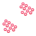 Miniatyrbilde 4 av 5: 1/2/3/5 10x Barber Frisør Saks Fingerring Rose Red 10 pcs 2PCS