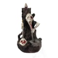 Miniatyrbillede 6 af 10: Kreativt malet kranie backflow røgelse halloween aromaterapi
