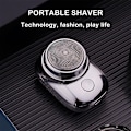 Miniatyrbild 5 av 5: Mini USB rakapparat Bärbar elektrisk rakhyvel för män Silver