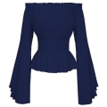 Pikkukuva 2 / 4: Bohemian pitkähihainen naisten renessanssi keskiaikainen pusero -Xl navy blue S