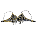 Miniatyrbilde 3 av 5: 1/2/3 Magdans Perlebesatt BH Paljetter Topp Sexy Dansende Sanger Black 36 Size 1 Pc