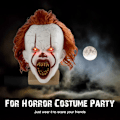 Miniatyrbild 8 av 10: Halloween Mask Skrämmande Pennywise Skrämmande clown Helansikte Skräckkostym Fest Semester Cosplay Dekoration Rekvisita Vuxen