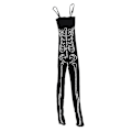 Miniatyrbild 2 av 3: 1 st Sexiga underkläder Grenlösa skelettmönster Grimma Halloween Jumpsuit Sidenstrumpor Underkläder för vuxna