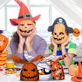 Pikkukuva 2 / 11: Halloween-karkkipussit Kurpitsa Lepakko Välipala Keksi Lahjapussi Karkki vai kepponen Lasten suosikit Halloween-juhlakoristeet Tarvikkeet null - C