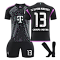 Pikkukuva 1 / 2: 2324 Bayern vieras musta jalkapallopaita hiha aikuisille lapsille NO.13with socks XS