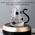 Miniatyrbillede 3 af 4: 550ml/ Transparent glas Dejlig ko-formet vandkande med tegnet vandkop 1800ml