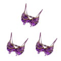 Miniatyrbilde 4 av 5: 1/2/3 Magdans Perlebesatt BH Paljetter Topp Sexy Dansende Sanger Purple 36 Size 3PCS