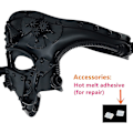 Miniatyrbild 4 av 4: Robotmask i metall, maskeradfest för Halloween Black
