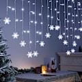 Miniatyrbild 2 av 5: Julfönsterbelysning Gardinljus 3,5m 96 LEDs Snöflingor Fa