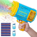 Miniatyrbild 1 av 5: Bubble Maker For Kids - Bubble Gun för pojkar 8-10 år, Bubble Maker Toddler för 1-3 år,  Bubble Maker födelsedag, påsk, Halloween, Ch Blue