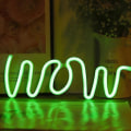 Pikkukuva 1 / 5: Wow Shape Led Neonvalo Seinälle Ripustettava Baari Tunnelmavalot Green Light