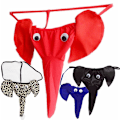 Miniatyrbilde 1 av 4: 4 stk Herre Nyhet Elefant Truser G-streng Truser Undertøy Undertøy Undertøy Flerfarget Valgfritt 4 color