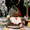 Miniatyrbillede 5 af 5: 3 styk juledekorationer tegneserie dukke sækkelærred gavepose S