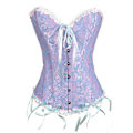 Miniatyrbillede 1 af 5: Jacquard vest shapewear, stropløs korset Blue M