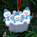 Miniatyrbillede 2 af 4: Feriepynt julesnemand stamtræ hængende vedhæng ornament juledekoration nr3128(D(familie på 6))
