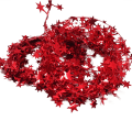 Miniatyrbilde 6 av 6: 2 ruller Sparkly Star Tinsel Girlander med tråd til jul red