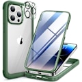 Miniatyrbild 1 av 8: Miracase Glass Series Designad för iPhone 14 Pro Max Case 6,7 tum, [2023 Upgrade] Bumper Case med inbyggd 9H härdat glas Scr Acacia Green