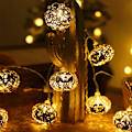 Miniatyrbild 3 av 5: Pumpkin String Lights med fjärrkontroll, höstdekorationsljus 1.5 meters 10 lights