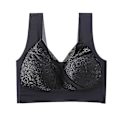 Miniatyrbild 1 av 5: Dam Bralette Push-up BH Sömlösa Vestee Spetsunderkläder Black M