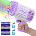 Miniatyrbild 1 av 5: Bubble Maker For Kids - Bubble Gun Leksaker för pojkar 8-10 år, Bubble Maker Toddler för 1-3 år, Blue Bubble Maker födelsedag, påsk, Halloween Purple
