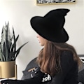 Miniatyrbild 4 av 5: Kvinnor Häxhatt för Halloween Ull Hattar Bred brätte pire tickad Style 5 S