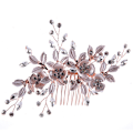 Miniatyrbild 4 av 4: Rosa/Silver#F Bröllop Kristall Hår Vines Blomma Leaf Headpieces
