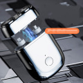 Miniatyrbillede 2 af 5: Elektrisk barbermaskine til mænd Lommeformat mini bærbar barbermaskine våd og tør barberkniv USB genopladelig barbermaskine til mænd