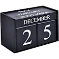 Miniatyrbild 1 av 3: Träskrivbordsblock Kalender - Perpetual Block Month Date Dis