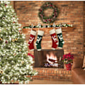 Miniatyrbild 5 av 5: Julstrumpor, Stickade Renmönster Xmas Strumpor Strumpa