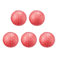 Miniatyrbillede 1 af 11: 5 styk papirlanterner dekorative runde kinesiske hængende lanterne Let at samle til bryllup Baby fødselsdagsfest lampeskærm Red plaid
