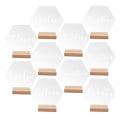 Miniatyrbild 1 av 11: Hexagon akryl bordsnummerskylt med hållare Kit Event Festskyltar Tillbehör för jul Baby Shower Party Dekoration null - B