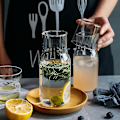 Miniatyrbild 2 av 4: Hushållens klara glas juice vatten kanna kallvatten flaska med kopp set