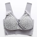 Miniatyrbild 1 av 5: Dam Bralette Push-up BH Sömlösa Vestee Spetsunderkläder Gray L